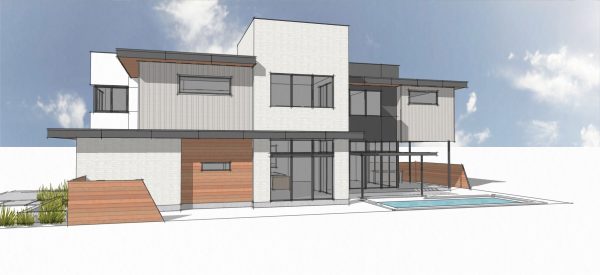 Rice Village Modern Home 3D Rendering