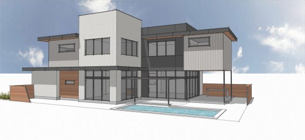 Rice Village Modern Home 3D Rendering