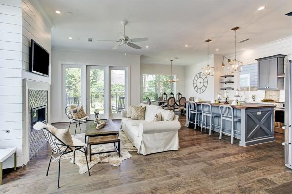 Farmhouse Modern Open Concept Living, Kitchen and Dining